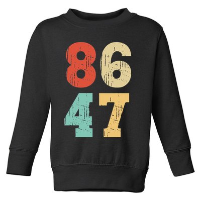 Vintage Classic 86 47 Anti Trump Toddler Sweatshirt