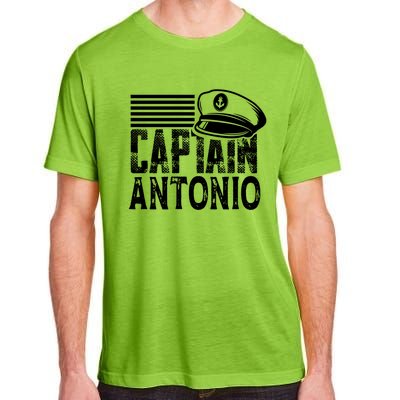 Vintage Captain Antonio Personalized Boating Captain Gift Adult ChromaSoft Performance T-Shirt