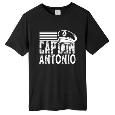 Vintage Captain Antonio Personalized Boating Captain Gift Tall Fusion ChromaSoft Performance T-Shirt