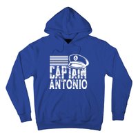 Vintage Captain Antonio Personalized Boating Captain Gift Hoodie