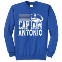 Vintage Captain Antonio Personalized Boating Captain Gift Sweatshirt