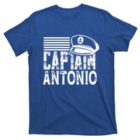 Vintage Captain Antonio Personalized Boating Captain Gift T-Shirt