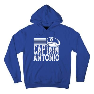 Vintage Captain Antonio Personalized Boating Captain Gift Tall Hoodie