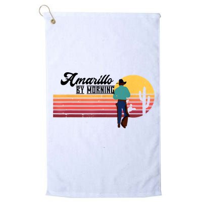 Vintage Cowboy Amarillo By Morning Cactus Western Country Golf Towel