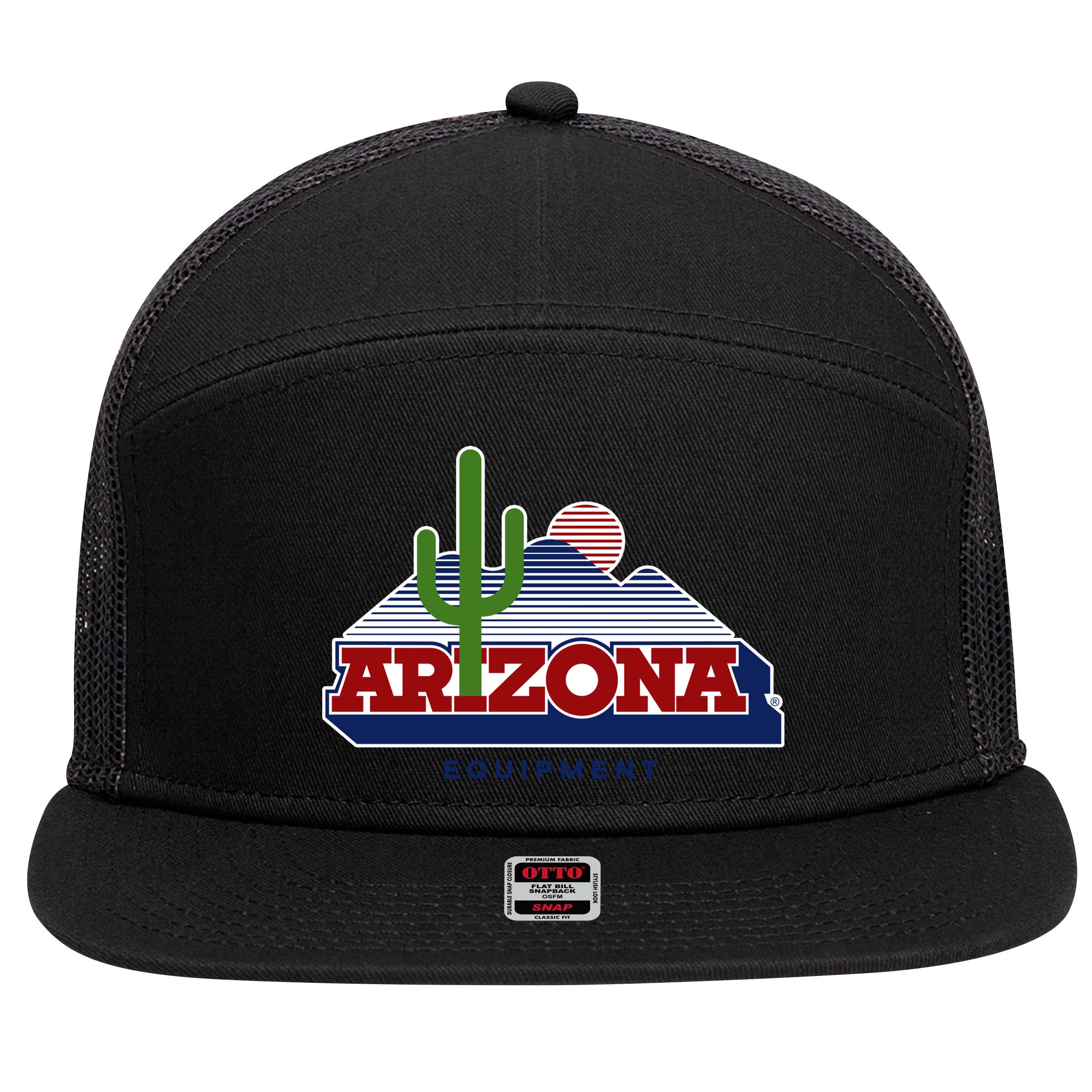 Vault Cactus Arizona Equipment 7 Panel Mesh Trucker Snapback Hat