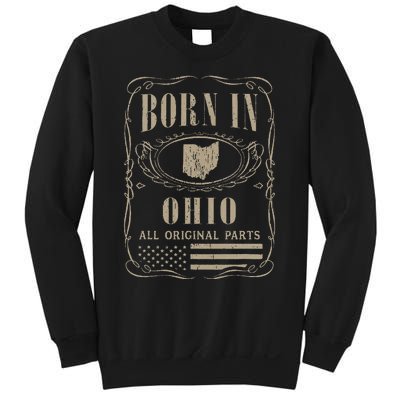 Vintage Classic America Land Map US States Born Ohio Sweatshirt