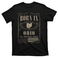 Vintage Classic America Land Map US States Born Ohio T-Shirt