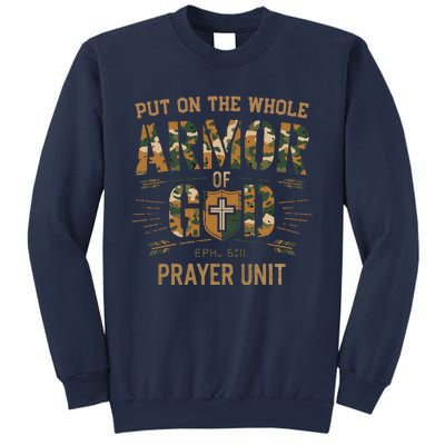 Vintage Camo Armor Of God Christians Religious Camouflage Sweatshirt