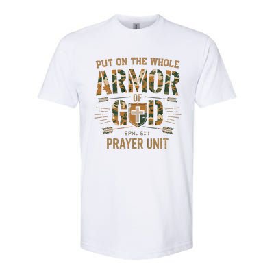 Vintage Camo Armor Of God Christians Religious Camouflage Softstyle CVC T-Shirt