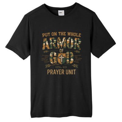 Vintage Camo Armor Of God Christians Religious Camouflage Gift Tall Fusion ChromaSoft Performance T-Shirt