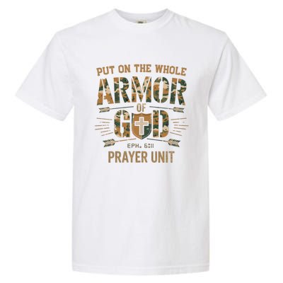 Vintage Camo Armor Of God Christians Religious Camouflage Gift Garment-Dyed Heavyweight T-Shirt