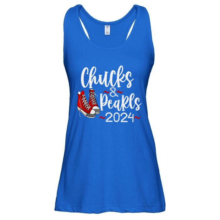 Vintage Chucks And Pearls Kamala 2024 Gift Ladies Essential Flowy Tank