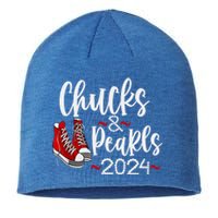 Vintage Chucks And Pearls Kamala 2024 Gift Sustainable Beanie