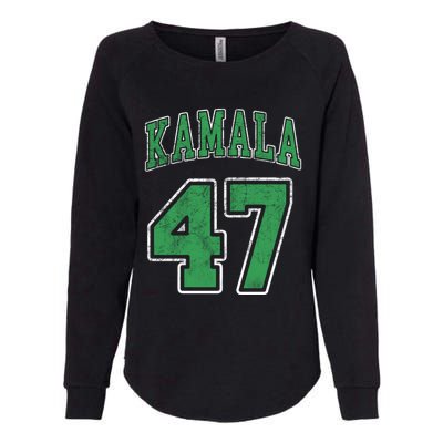 Vintage Cute Athletic Green Kamala 47 Jersey #47 Distressed Meaningful Gift Womens California Wash Sweatshirt