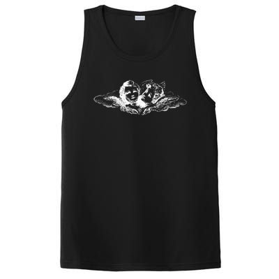 Vintage Cupid Angel Cherubs In Cloud Artist Engraving Gift PosiCharge Competitor Tank