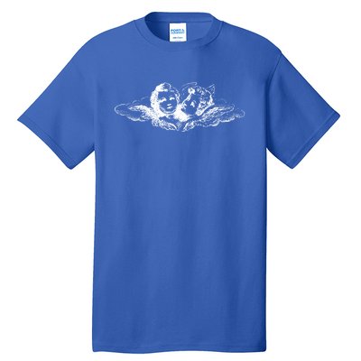 Vintage Cupid Angel Cherubs In Cloud Artist Engraving Gift Tall T-Shirt