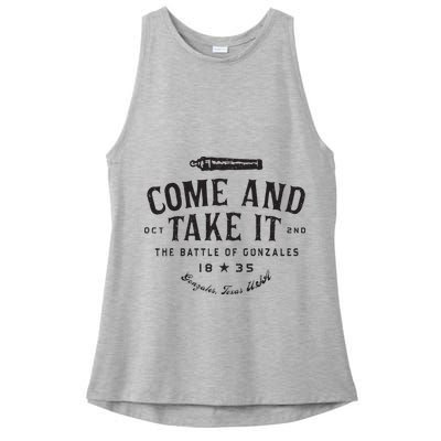 Vintage Come And Take It The Battle Of Gonzales 1835 Ladies PosiCharge Tri-Blend Wicking Tank