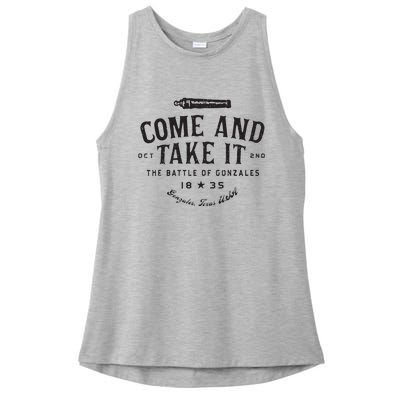 Vintage Come And Take It The Battle Of Gonzales 1835 Ladies PosiCharge Tri-Blend Wicking Tank