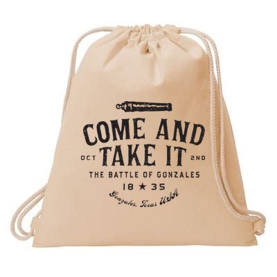 Vintage Come And Take It The Battle Of Gonzales 1835 Drawstring Bag