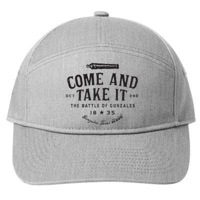 Vintage Come And Take It The Battle Of Gonzales 1835 7-Panel Snapback Hat