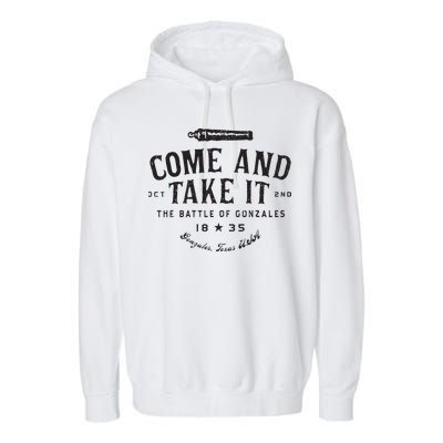 Vintage Come And Take It The Battle Of Gonzales 1835 Garment-Dyed Fleece Hoodie