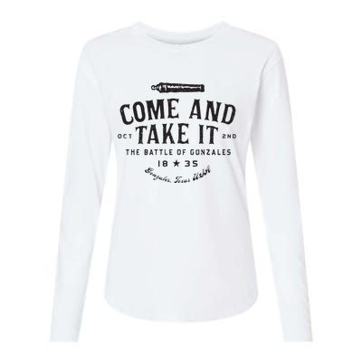 Vintage Come And Take It The Battle Of Gonzales 1835 Womens Cotton Relaxed Long Sleeve T-Shirt