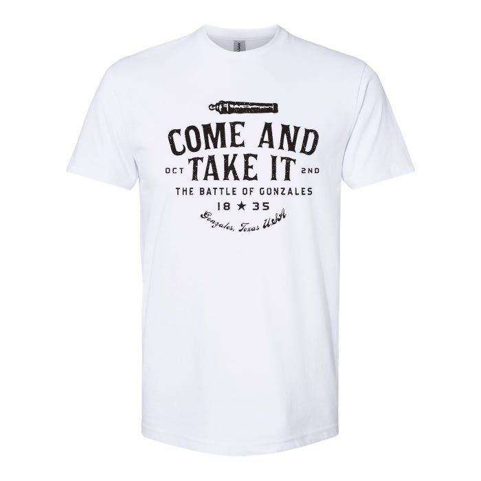 Vintage Come And Take It The Battle Of Gonzales 1835 Softstyle CVC T-Shirt