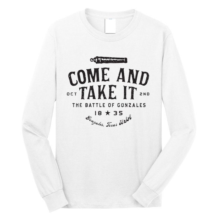 Vintage Come And Take It The Battle Of Gonzales 1835 Long Sleeve Shirt