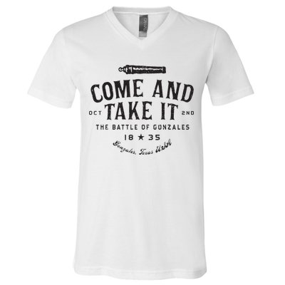 Vintage Come And Take It The Battle Of Gonzales 1835 V-Neck T-Shirt