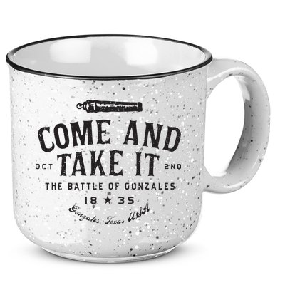 Vintage Come And Take It The Battle Of Gonzales 1835 15oz Campfire Ceramic Mug