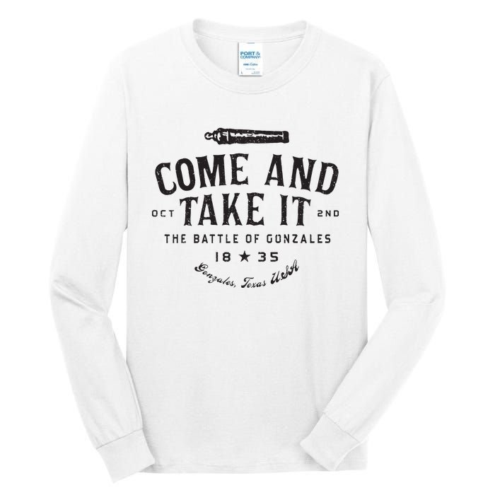 Vintage Come And Take It The Battle Of Gonzales 1835 Tall Long Sleeve T-Shirt