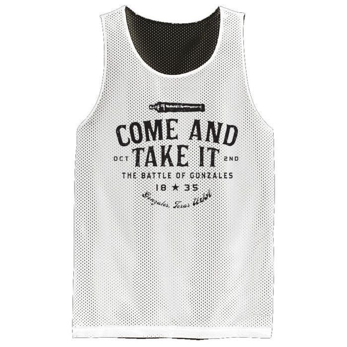 Vintage Come And Take It The Battle Of Gonzales 1835 Mesh Reversible Basketball Jersey Tank