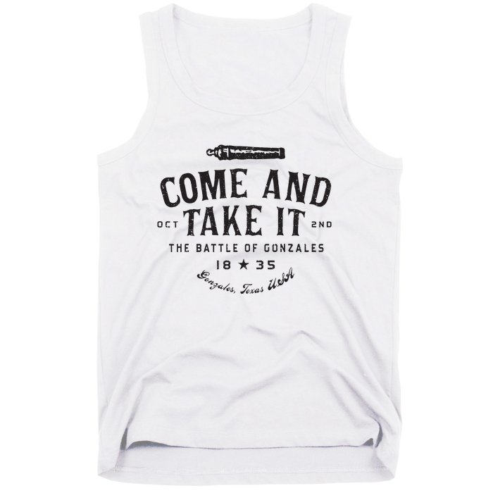 Vintage Come And Take It The Battle Of Gonzales 1835 Tank Top