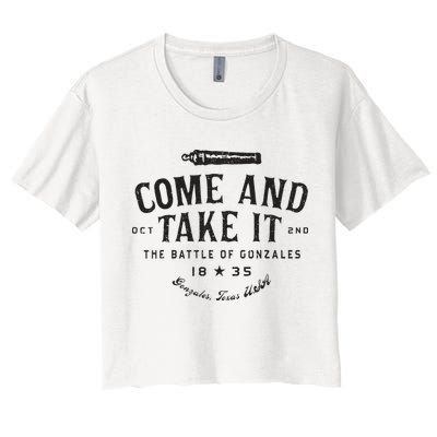 Vintage Come And Take It The Battle Of Gonzales 1835 Crop Top