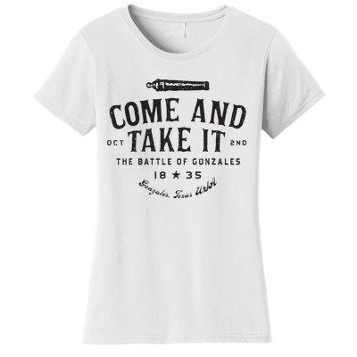 Vintage Come And Take It The Battle Of Gonzales 1835 Women's T-Shirt