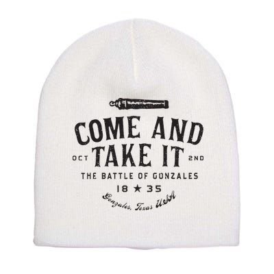 Vintage Come And Take It The Battle Of Gonzales 1835 Short Acrylic Beanie