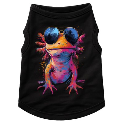 Vintage Colorful Axolotl Art With Sunglass - Cute Axolotl  Doggie Tank