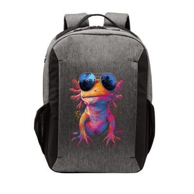 Vintage Colorful Axolotl Art With Sunglass - Cute Axolotl  Vector Backpack