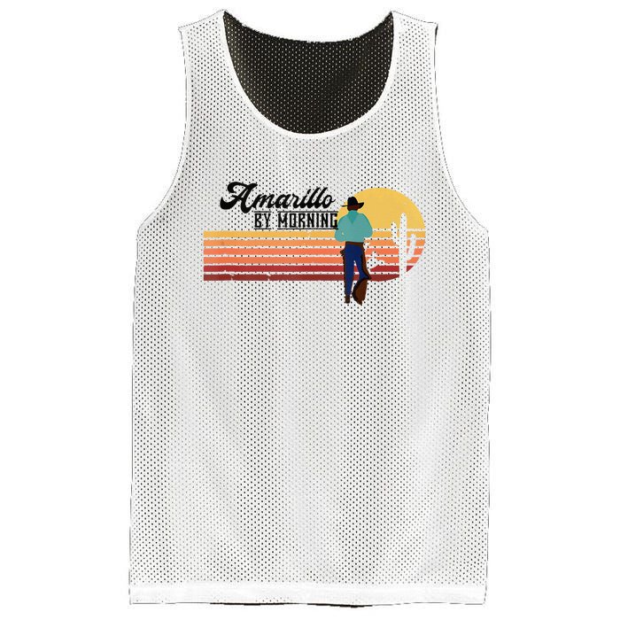 Vintage Cowboy Amarillo By Morning Cactus Western Country Mesh Reversible Basketball Jersey Tank