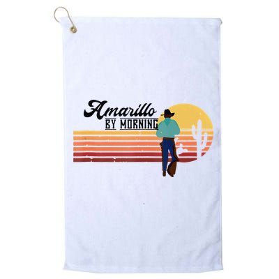 Vintage Cowboy Amarillo By Morning Cactus Western Country Golf Towel