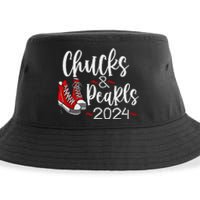 Vintage Chucks And Pearls Kamala 2024 Sustainable Bucket Hat