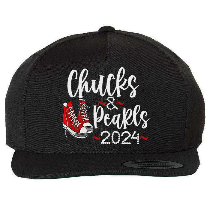 Vintage Chucks And Pearls Kamala 2024 Wool Snapback Cap