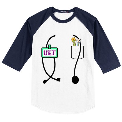 Veterinarian Costume Animal Doctor Vet Baseball Sleeve Shirt