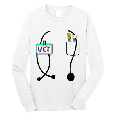 Veterinarian Costume Animal Doctor Vet Long Sleeve Shirt