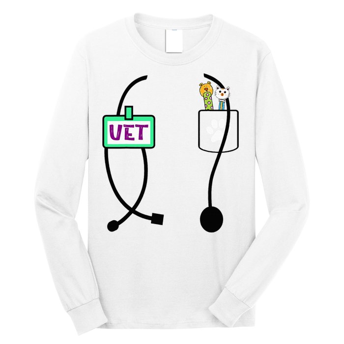 Veterinarian Costume Animal Doctor Vet Long Sleeve Shirt