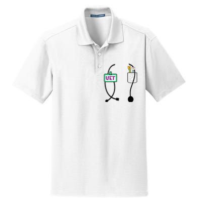 Veterinarian Costume Animal Doctor Vet Dry Zone Grid Polo