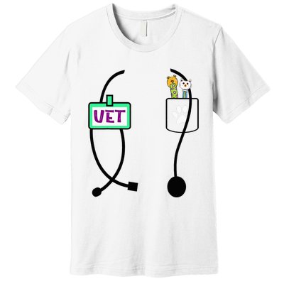 Veterinarian Costume Animal Doctor Vet Premium T-Shirt