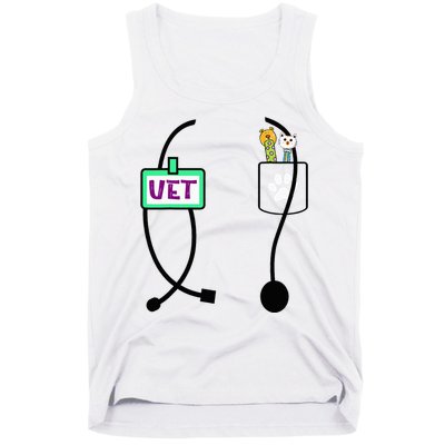 Veterinarian Costume Animal Doctor Vet Tank Top