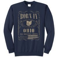 Vintage Classic America Land Map Us States Born Ohio Sweatshirt