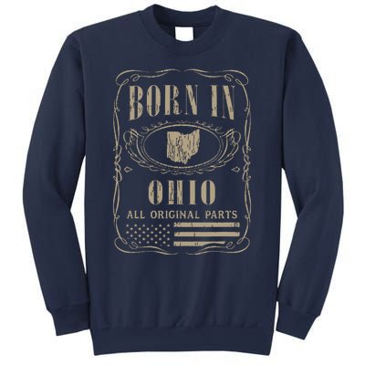 Vintage Classic America Land Map Us States Born Ohio Sweatshirt